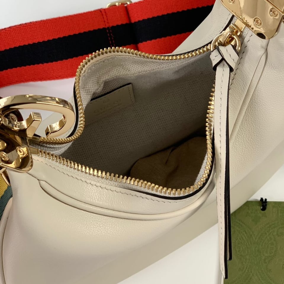 Gucci White Leather Attache Small Shoulder Bag view 11