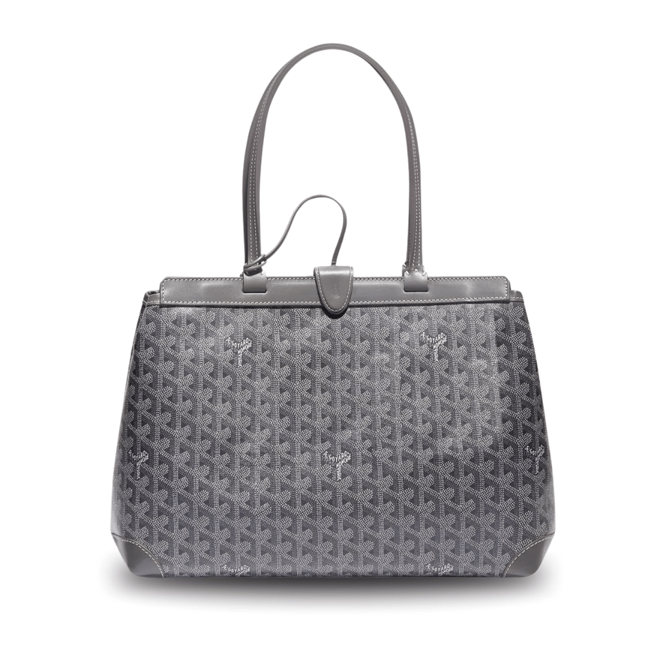 Goyard Bellechasse Biaude Pm Bag 36cm Gray Goyardine Canvas And Calfskin Trim view 2