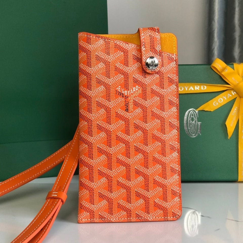 Goyard Montmartre Gm Case 18 Cm Orange Goyardine Canvas view 11