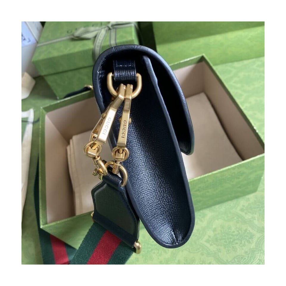 Gucci Horsebit 1955 Small Bag In Black Leather view 9