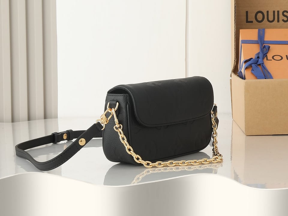 Louis Vuitton Wallet On Chain Ivy Monogram Empreinte Leather – Women – Small Leather Goods Black view 10