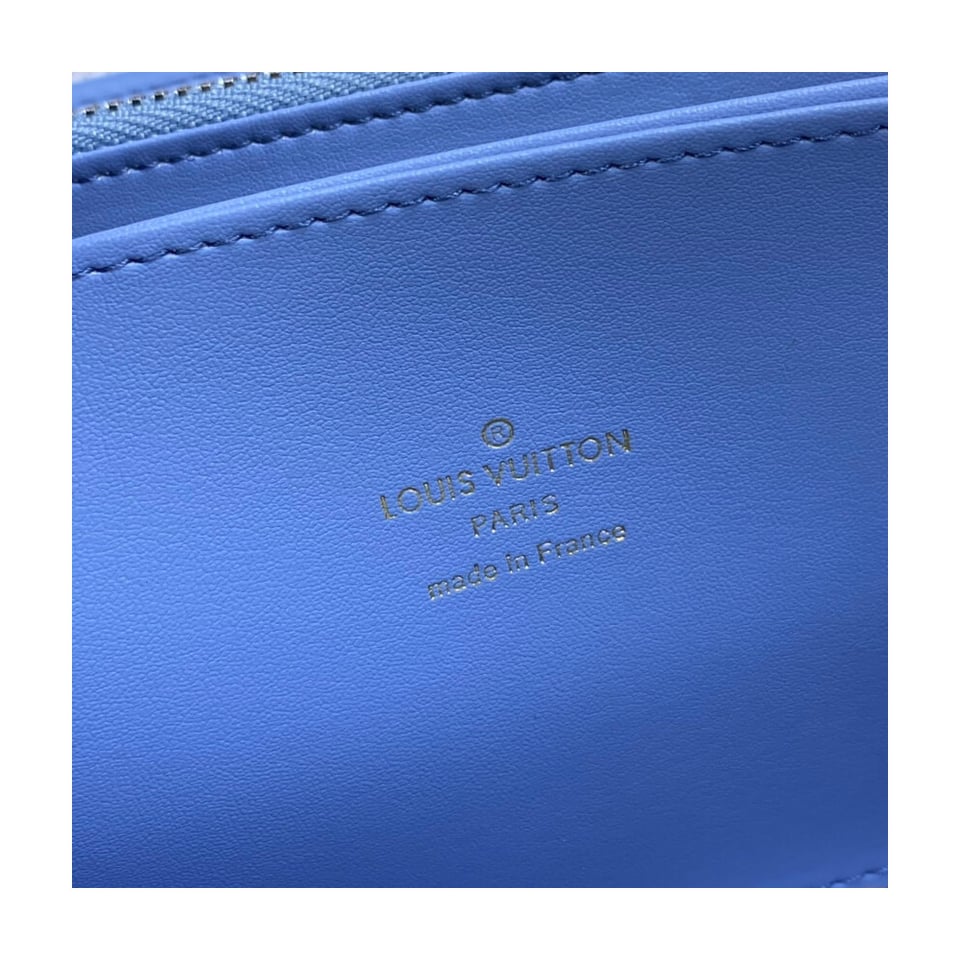 Louis Vuitton Zippy Wallet in Blue Gradient Mahina Perforated Leather view 9