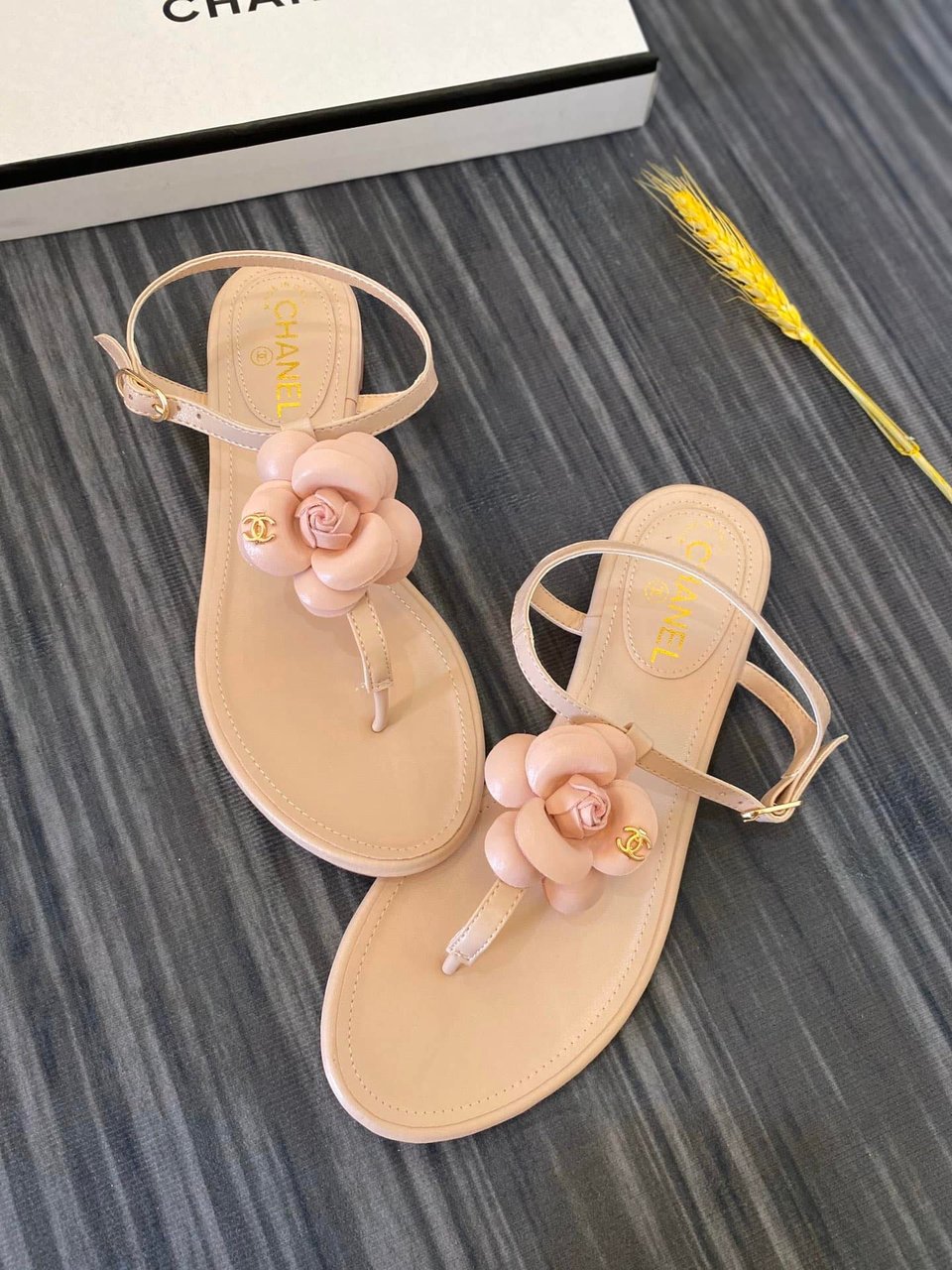 Chanel Jelly Rubber Camellia Sandals Pink view 4