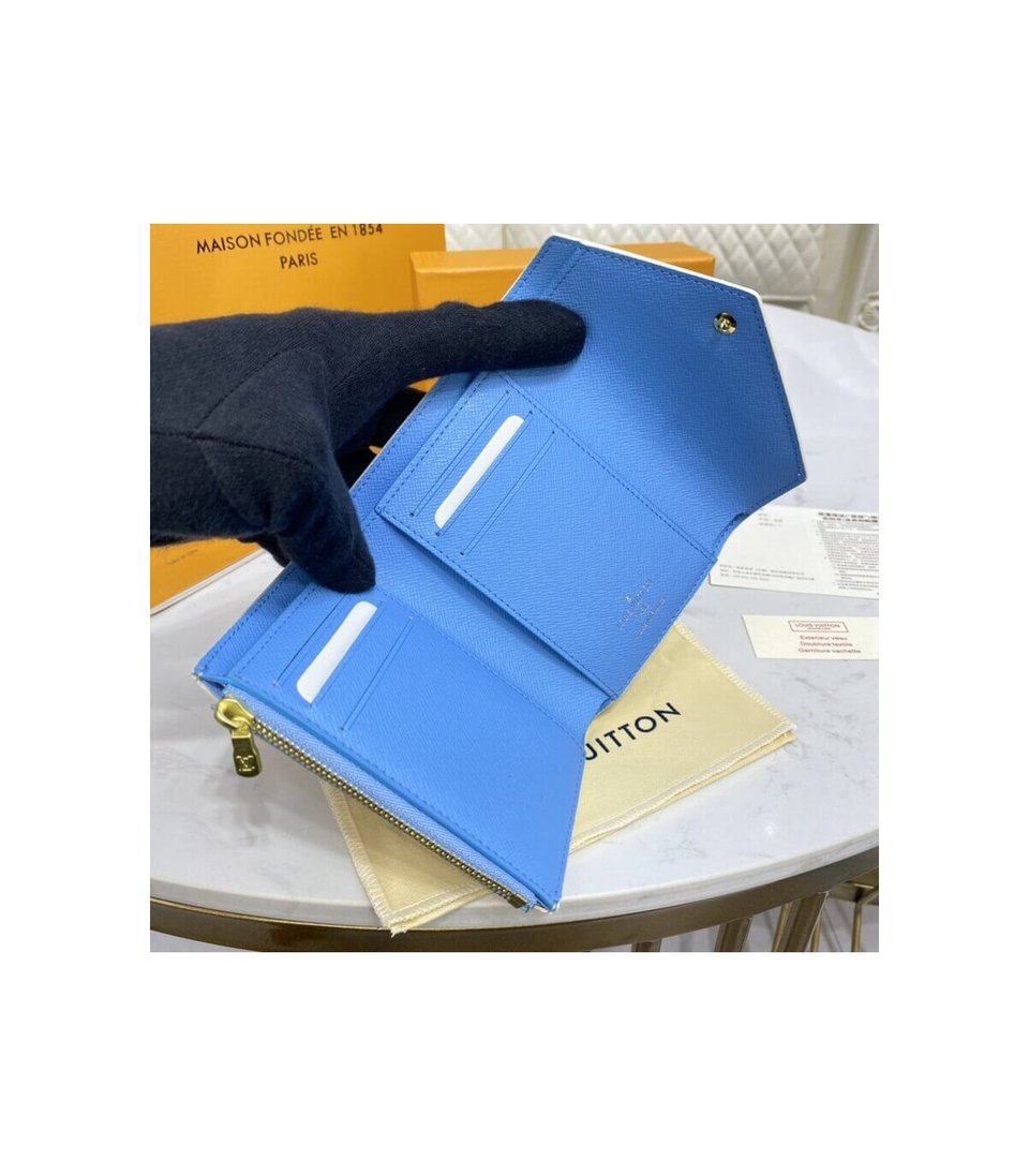 Louis Vuitton Victorine Wallet Blue view 11