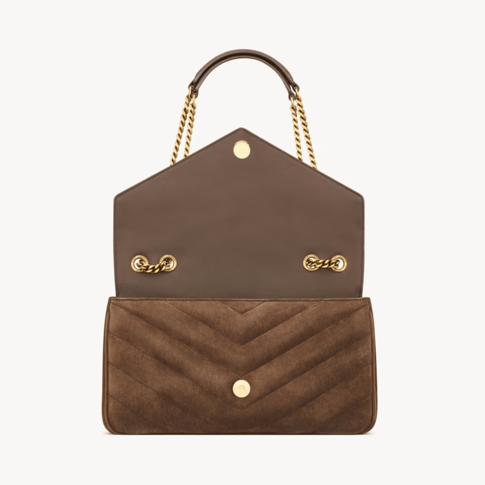Saint Laurent Loulou Brown Chain Bag 29cm/11.4in view 5