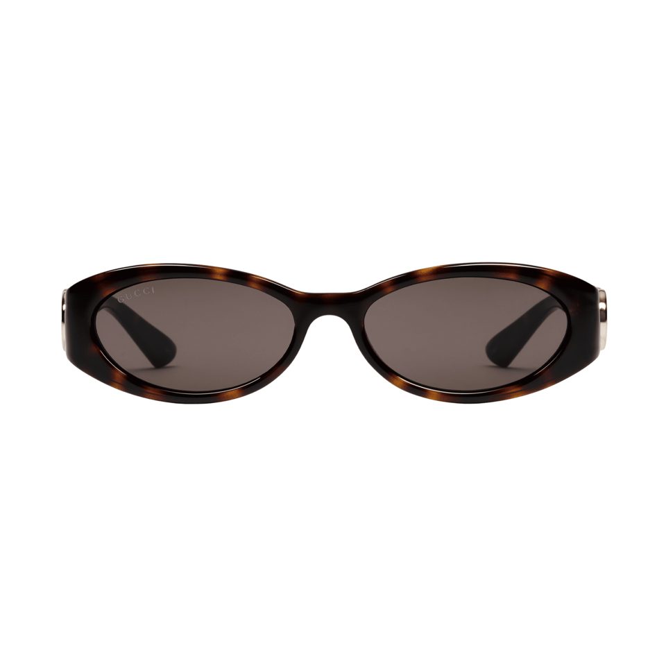 Gucci Tortoiseshell Oval Frame Sunglasses GG1660S