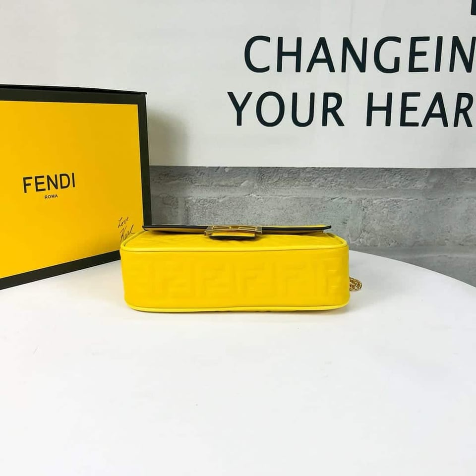Fendi Bag Nappa Leather Bag Yellow 24Cm/ 9.4in view 6