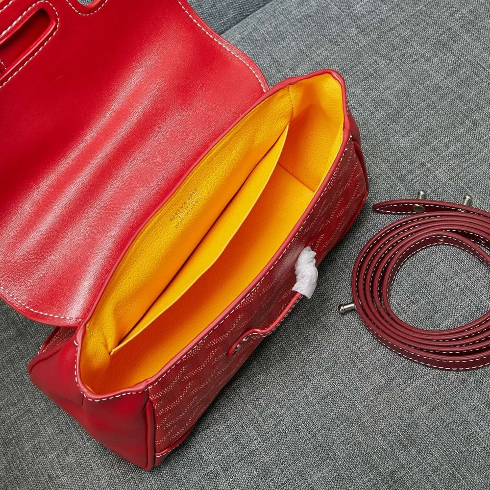 Goyard Saigon Souple Mini Bag Red Canvas 20cm view 7