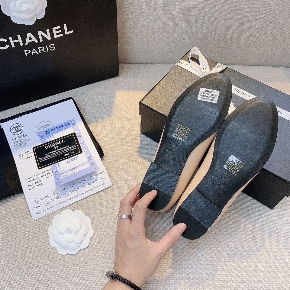 Chanel Classic Ballet Ivory Women’S Sandals view 3