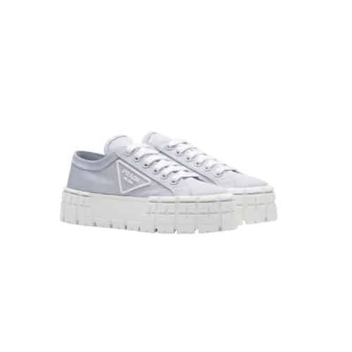 Prada Double Wheel Nylon Gabardine Sneaker Light Blue 1E260M3Lfxf0591F050 view 2