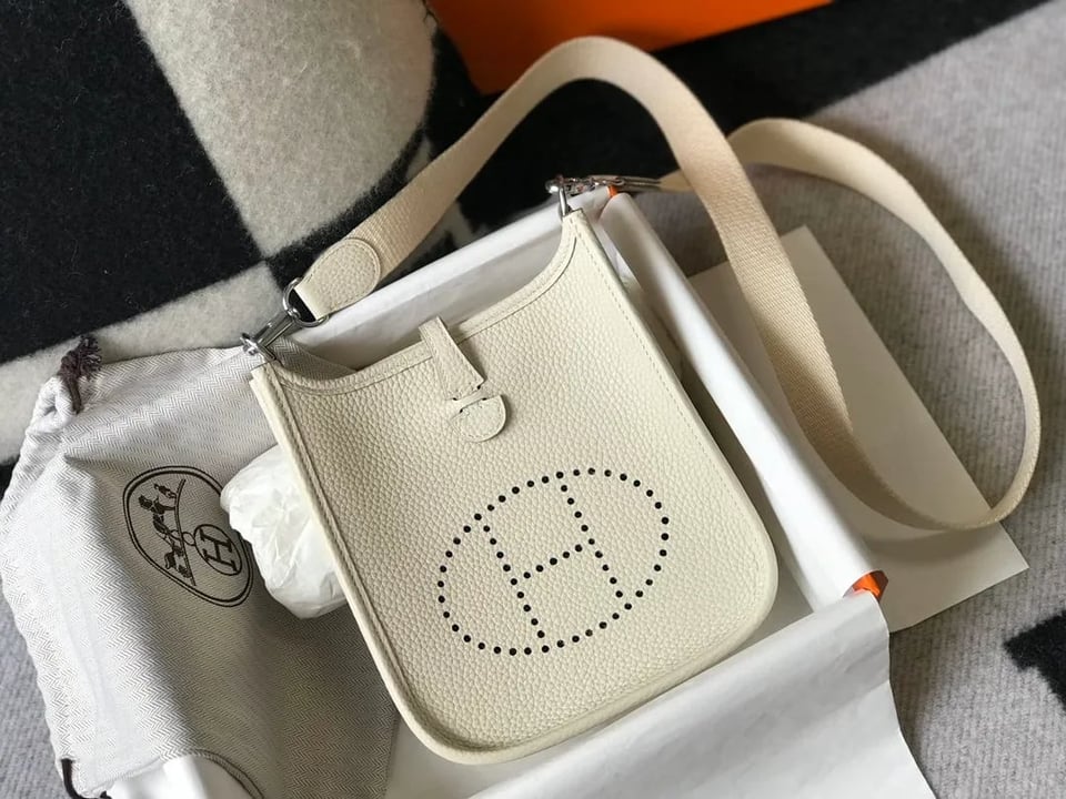 Hermes Evelyne 16 Amazone White Bag 18Cm H069426Ckav view 3
