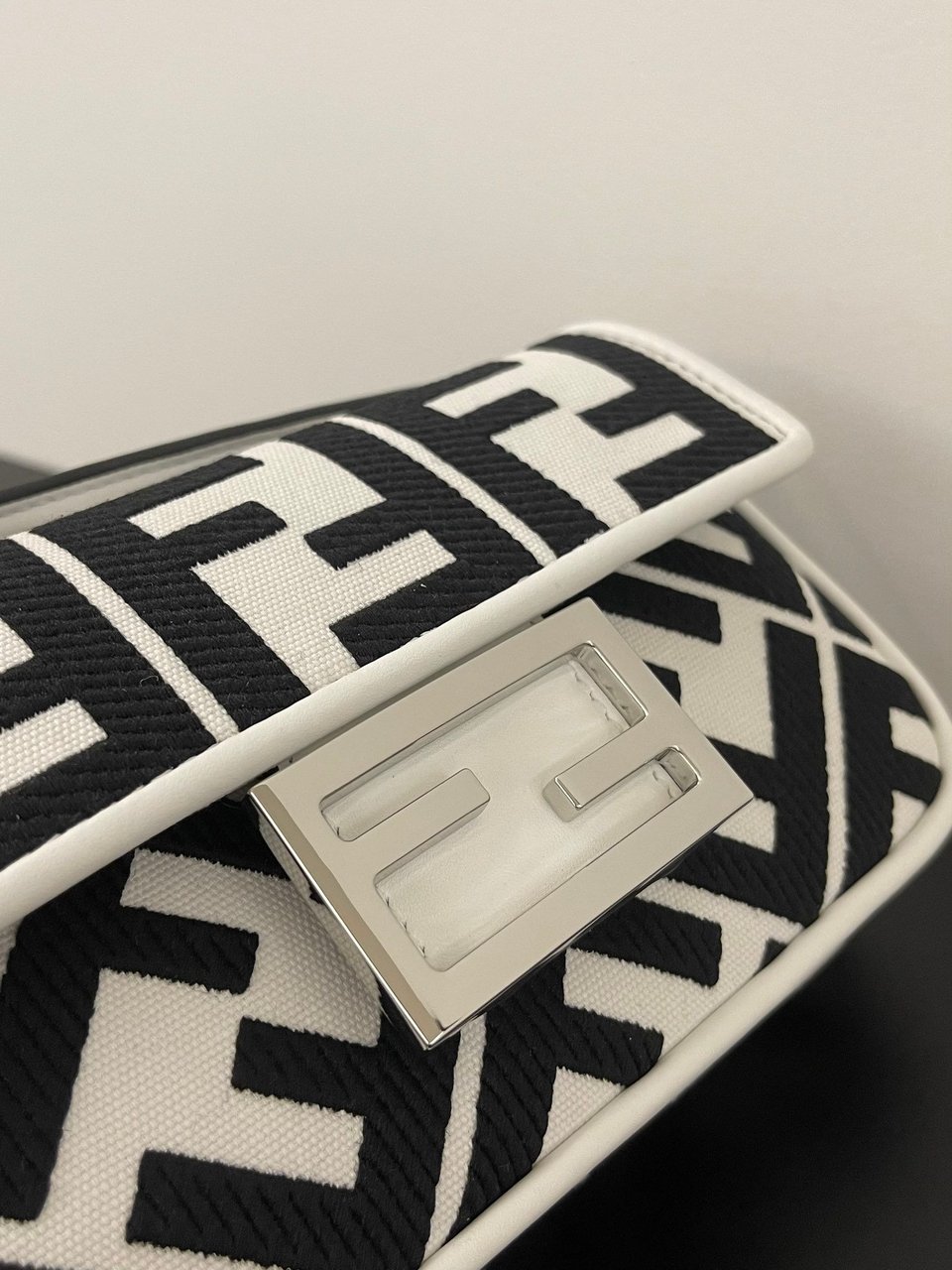 Fendi Baguette By Marc Jacobs In Black And White 19cm/ 7.5in view 7