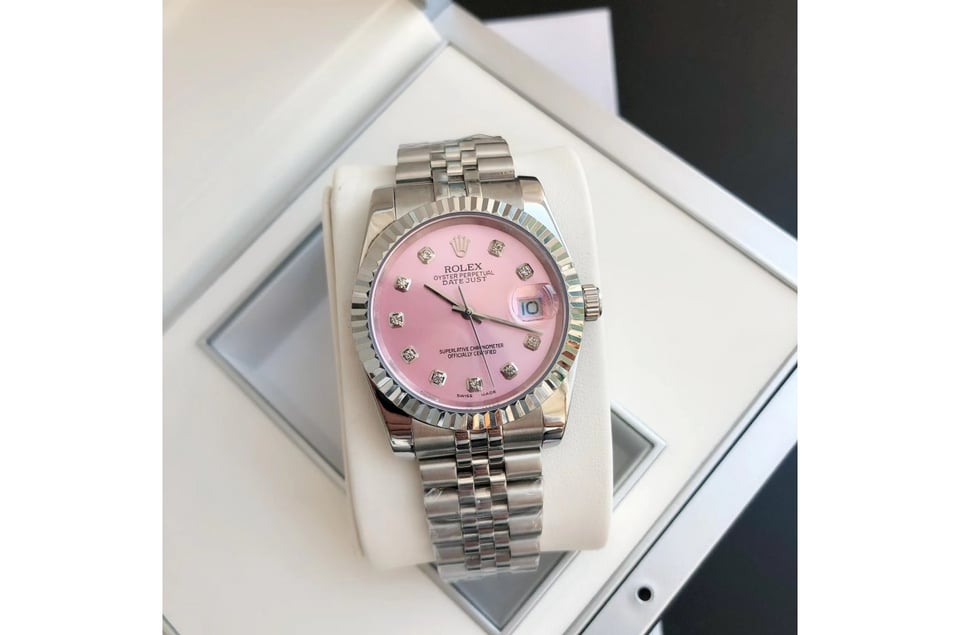 Rolex Datejust 36/28mm SS/SS Jub Pink/Dial view 6