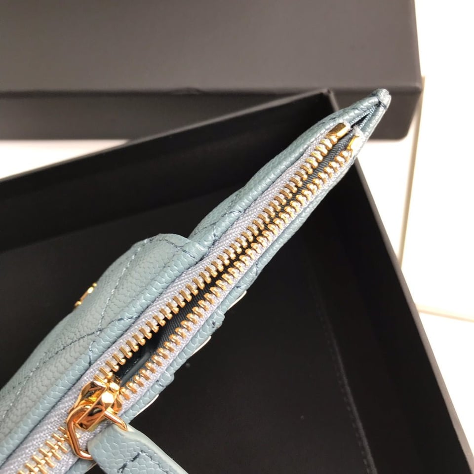 Chanel Mobile Purse 19.5 Sapphire Grained Calfskin Gold Icon view 7