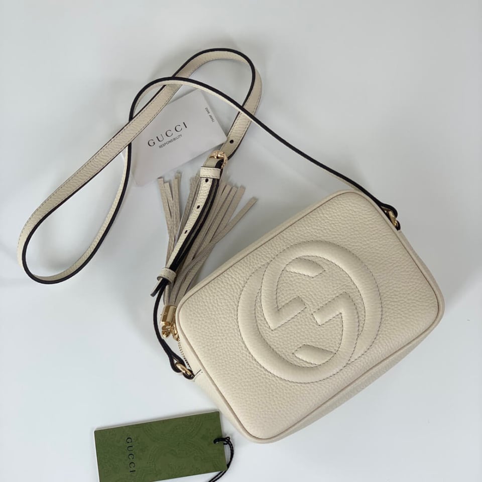Gucci Soho Small Leather Disco Bag White view 10