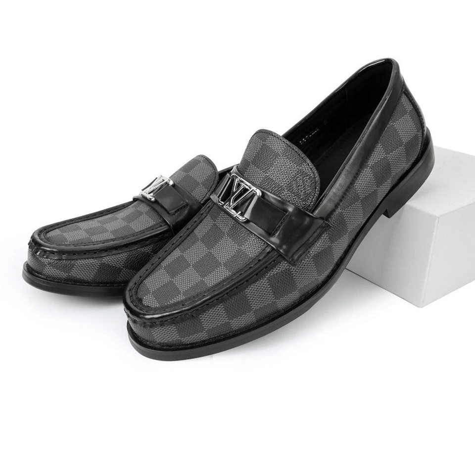 Louis Vuitton LV Monte Carlo Mocassin Damier Black Loafers for Men view 4