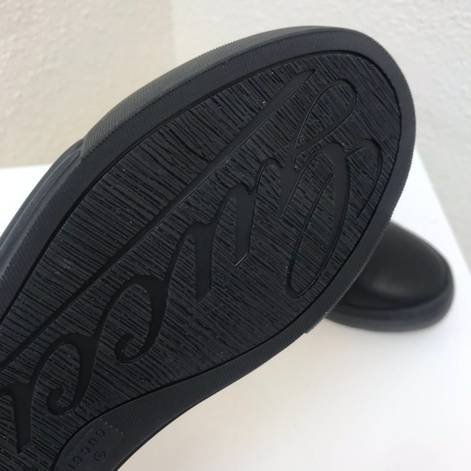 Gucci Women’S Leather Top Sneaker Black view 9