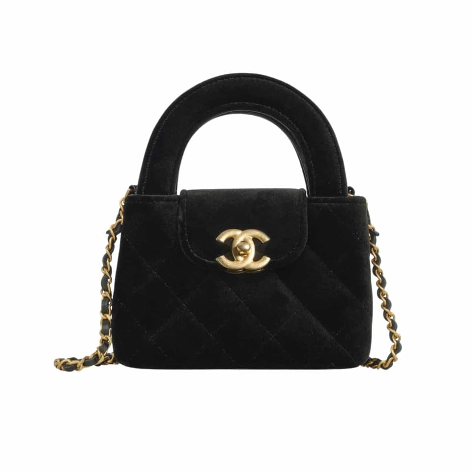 Chanel Velvet Nano Kelly Re Edition Black 13Cm/5.1in view 2