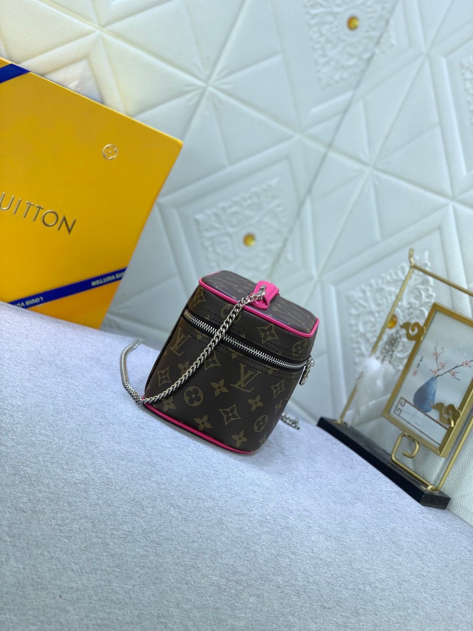 Louis Vuitton Nice Mini Monogram Canvas Pink 20Cm M46767 view 8