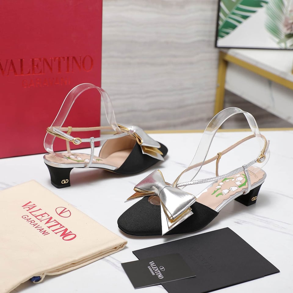 Valentino Bowow Slingback Pumps Black 6W2S0Lb6Qlj R1V view 8