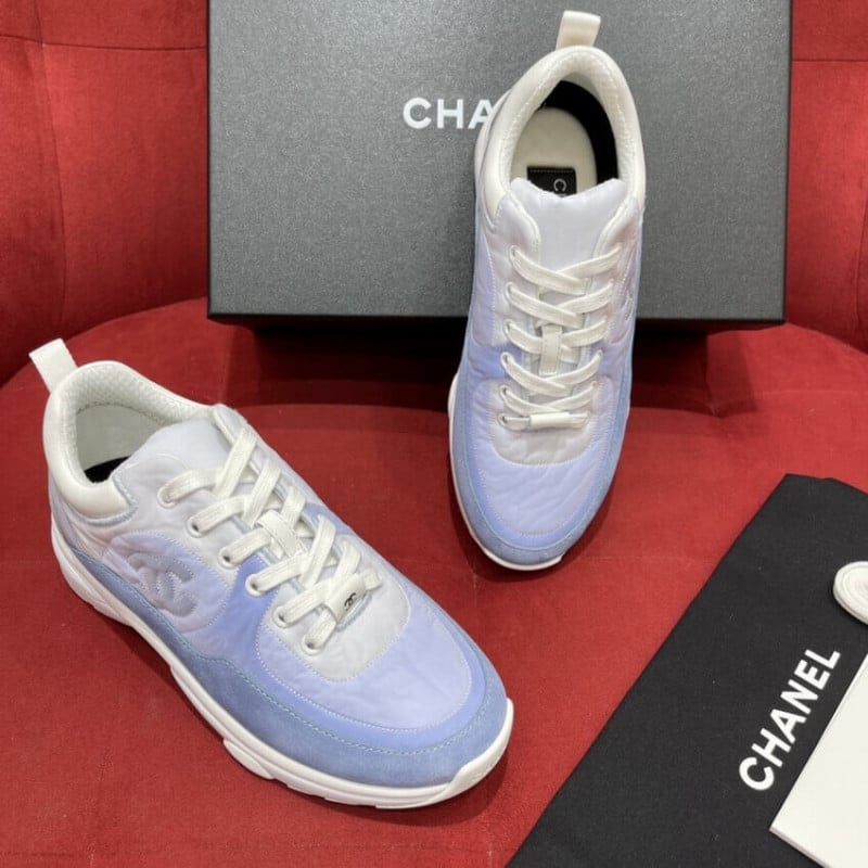 Chanel Wmns Suede Sneakers Sky Blue G37136 view 7