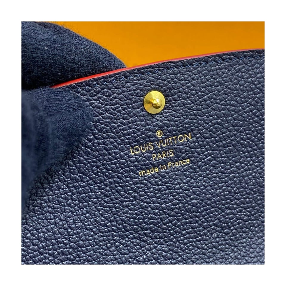 Louis Vuitton Monogram Empreinte Emilie Wallet Marine Rouge view 11