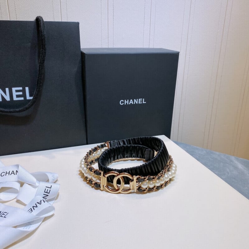 Chanel Lambskin &amp; Pearls Belt 34169 view 4