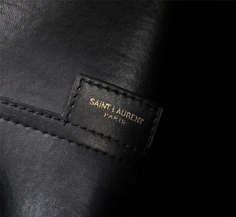 Saint Laurent Shopping Tote Black Leather 33Cm view 4