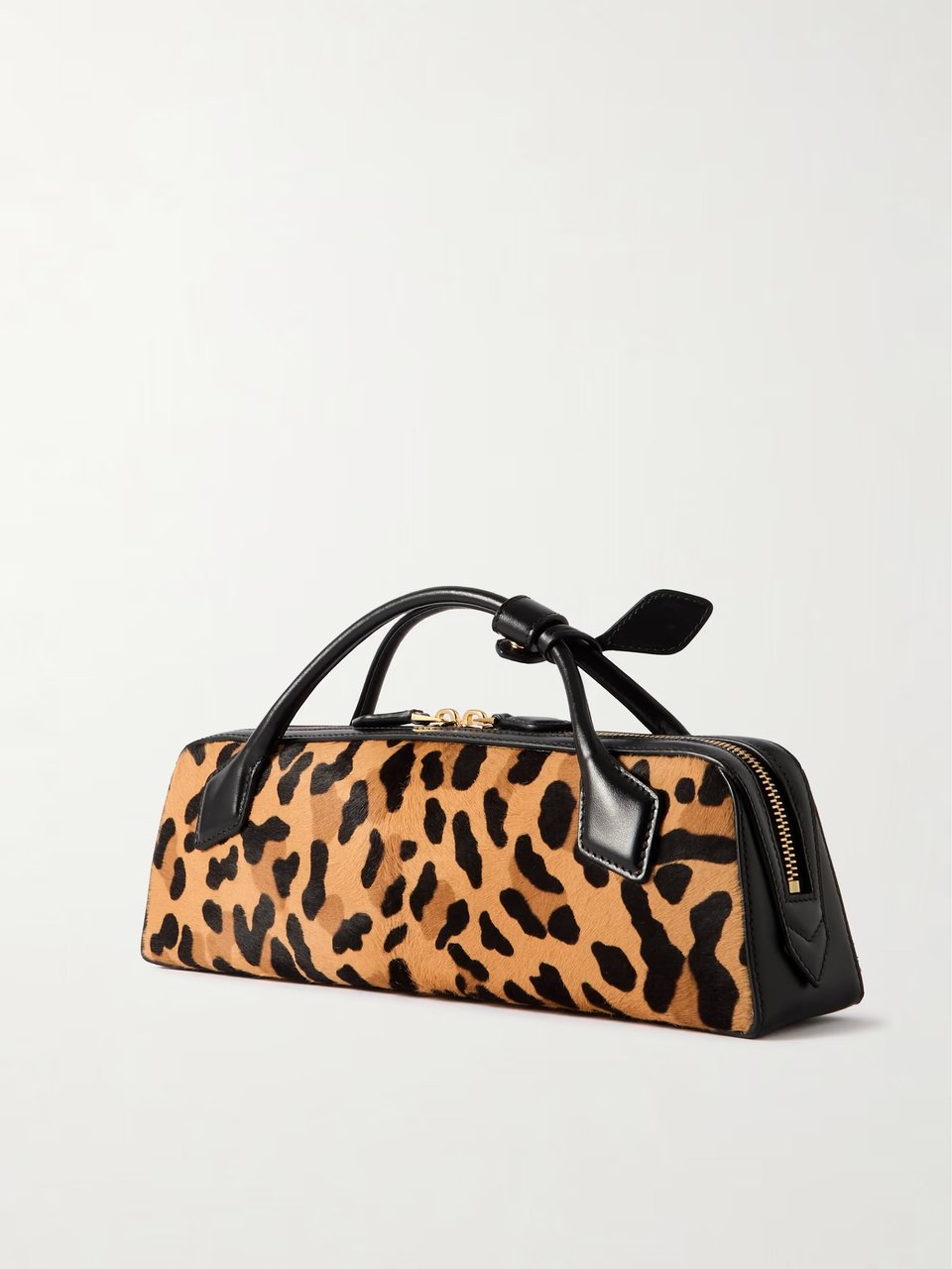 Leopard Print Calf Hair Top Handle Bag 30cm view 3