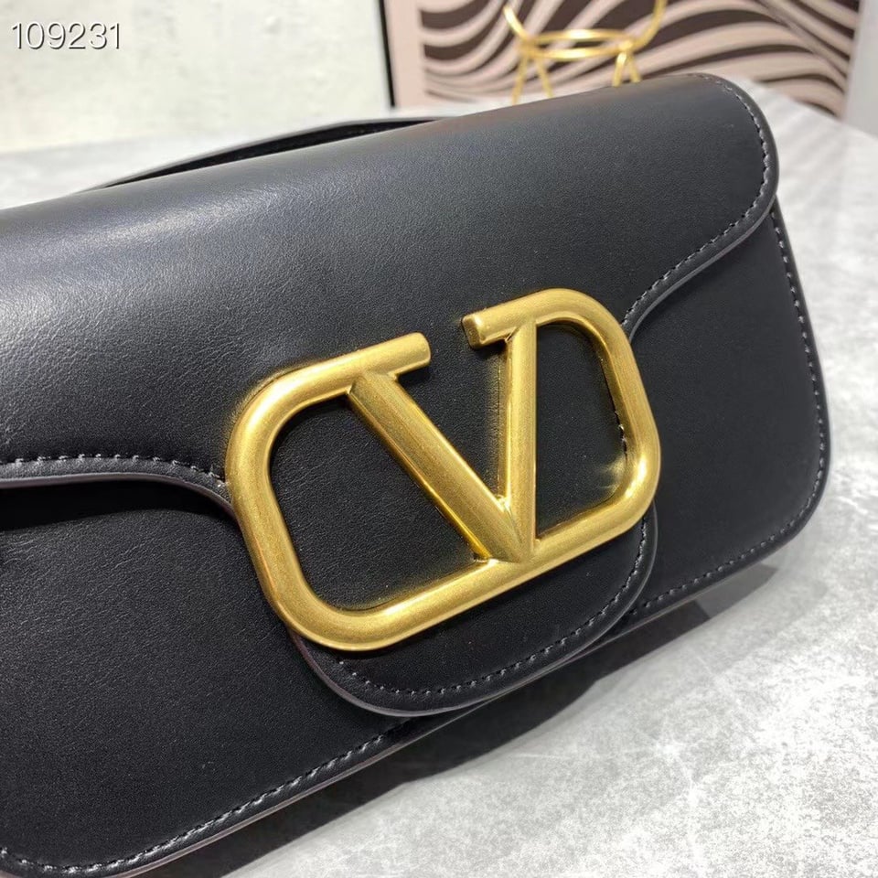 Valentino Locò Small Shoulder Bag In Calfskin Black 1W2B0K53Zxl0No view 3