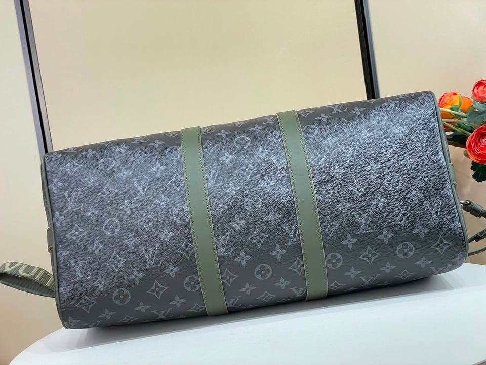 Louis Vuitton LV x TM Keepall Bandoulière 45cm/17.7in Khaki Green M28837 view 5