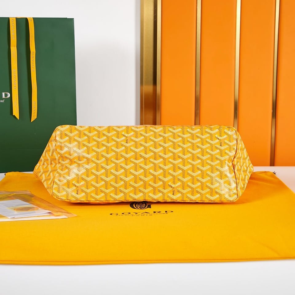 Goyard Saint Louis Pm 34Cm Yellow Canvas Chevroches Calfskin view 4