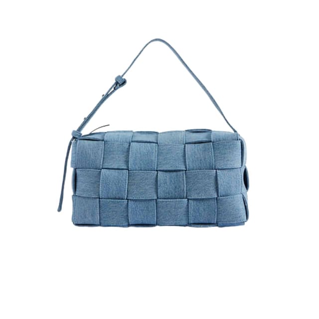 Bottega Veneta Brick Bag Denim Blue 28Cm