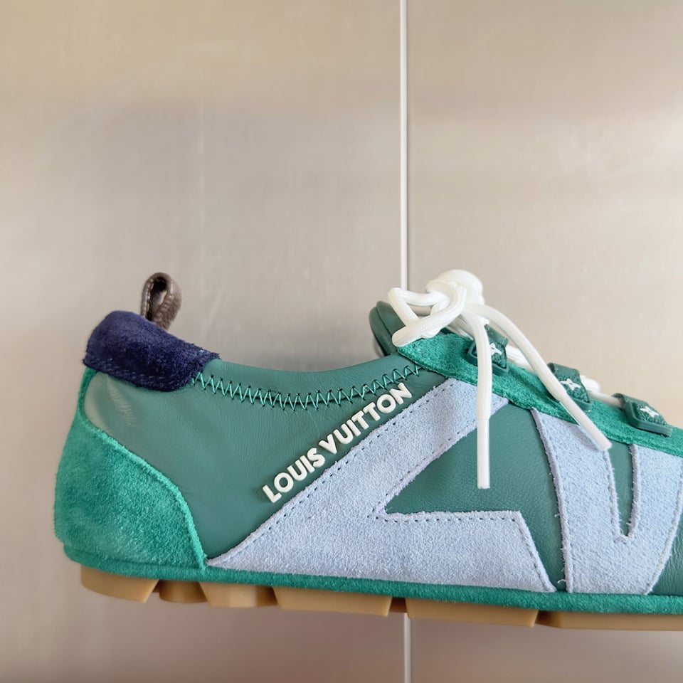 Louis Vuitton Sneakerina Green &amp; Light Blue – Women’s Ballet-Inspired Slim Sneakers view 12