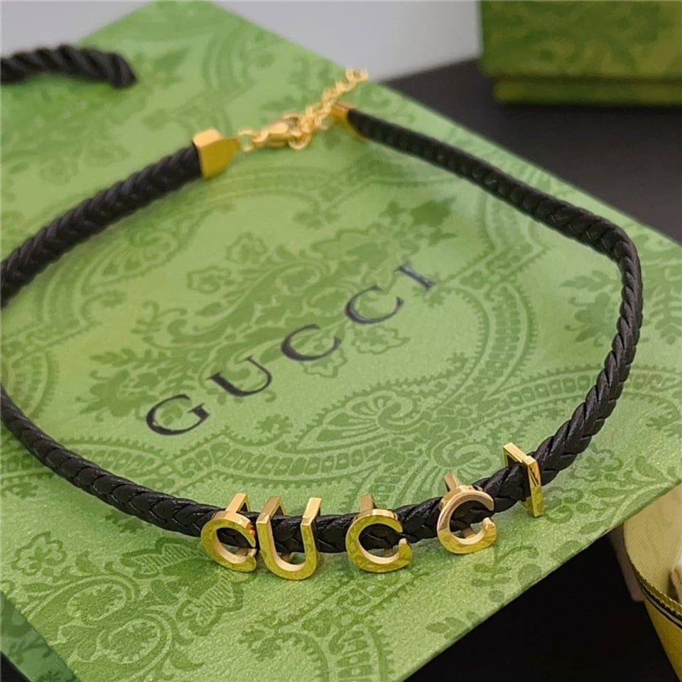 Gucci Leather Gucci Necklace Black ‎684630 Iaaa1 8029 view 2