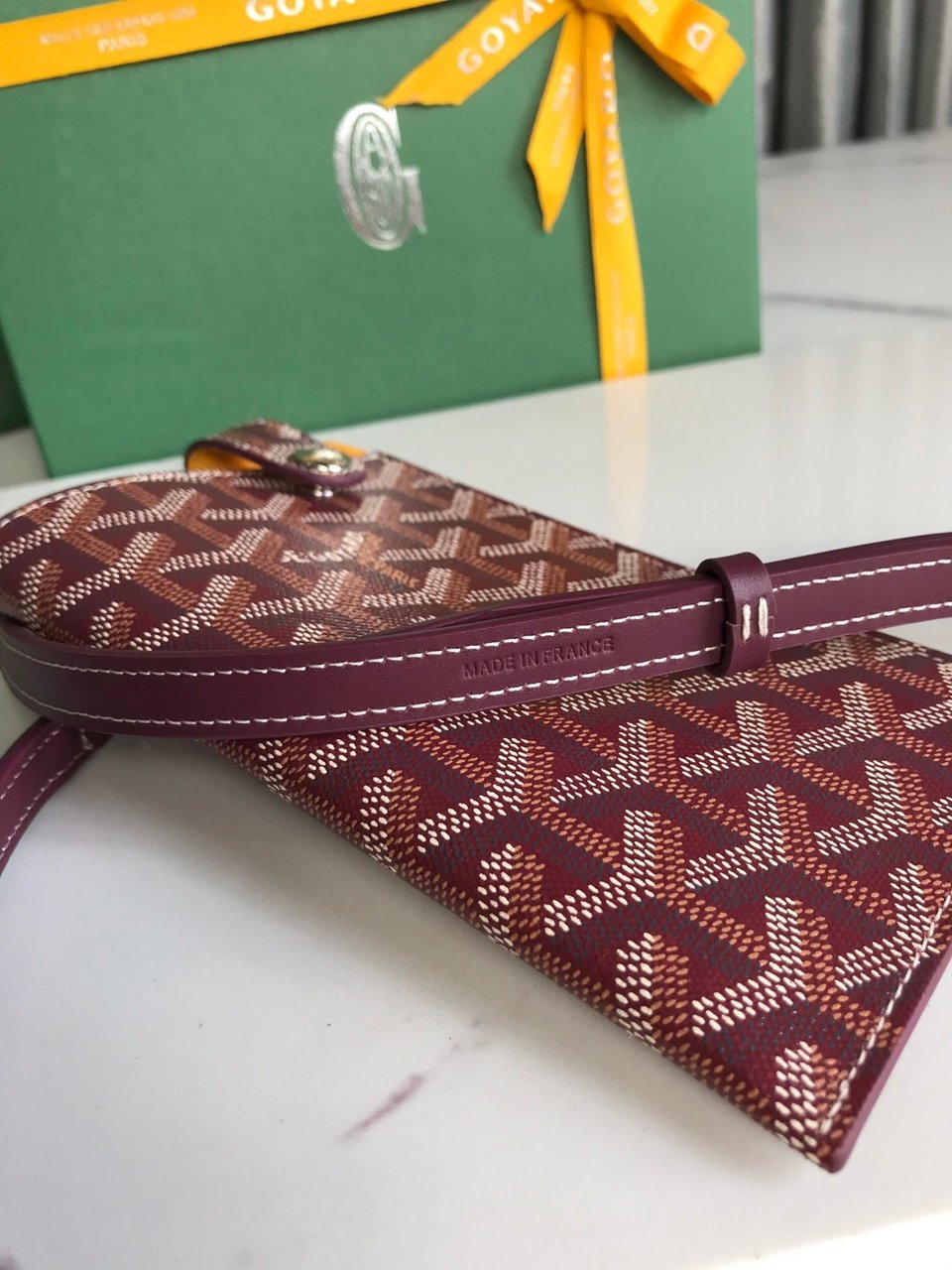 Goyard Montmartre Gm Case 18 Cm Wine Red Goyardine Canvas view 7