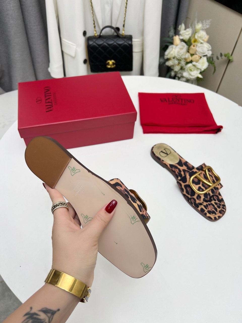 Valentino Garavani Leopard Print Buckle Sandals 3W2S0Bd5Rqy 09J view 3