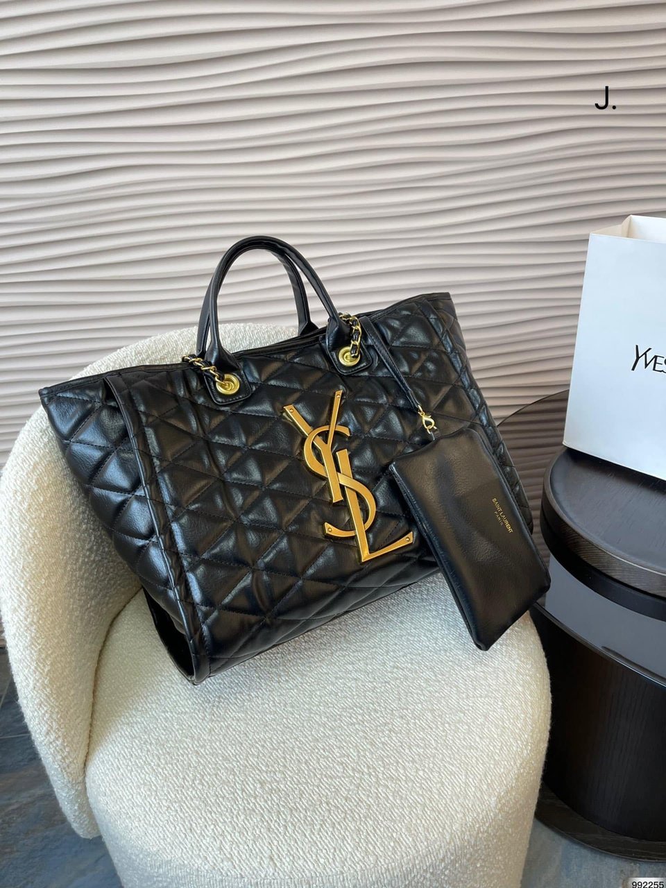 Saint Laurent Shopping Tote Bag Black 40Cm view 11