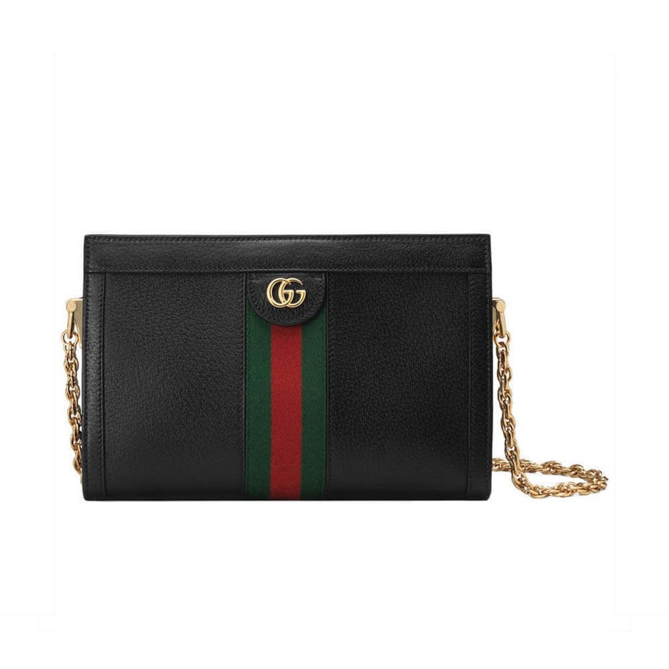 Gucci Ophidia Small Shoulder Bag in Black Leather view 2