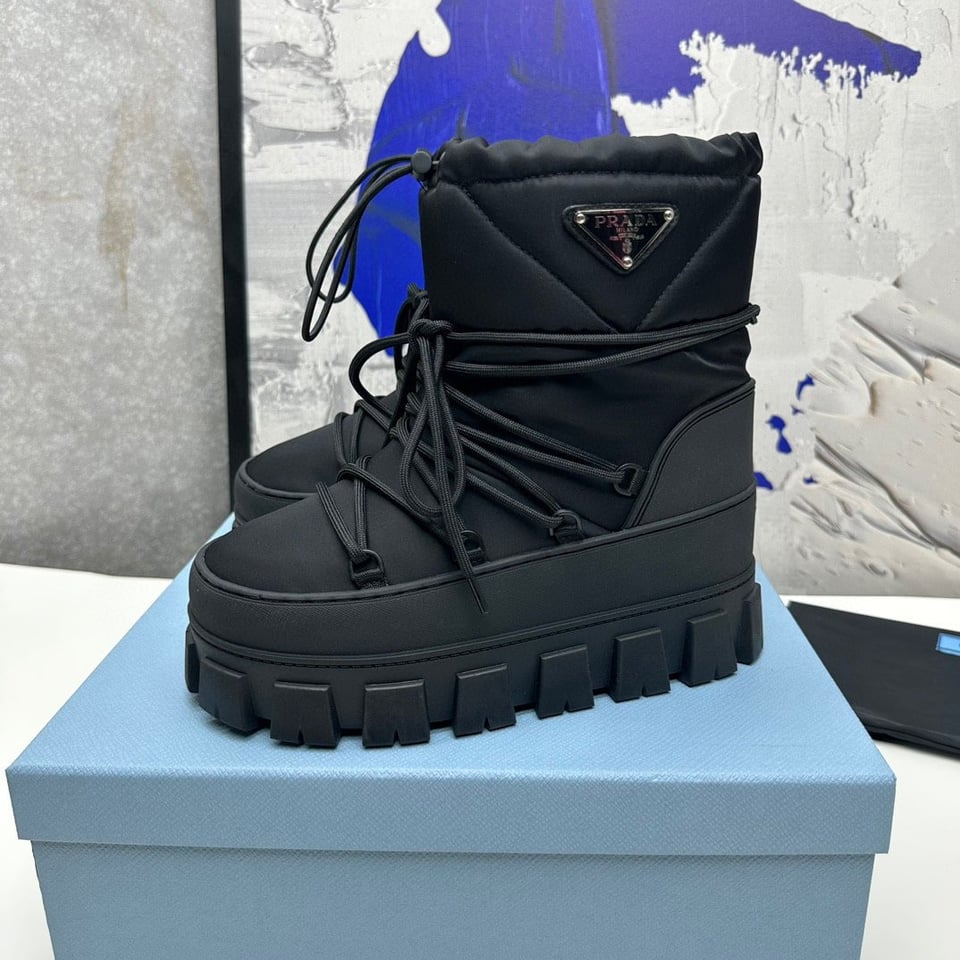 Prada Nylon Gabardine Apr?S Ski Booties Black 1U007N 3Lfv F0002 F 040 view 3