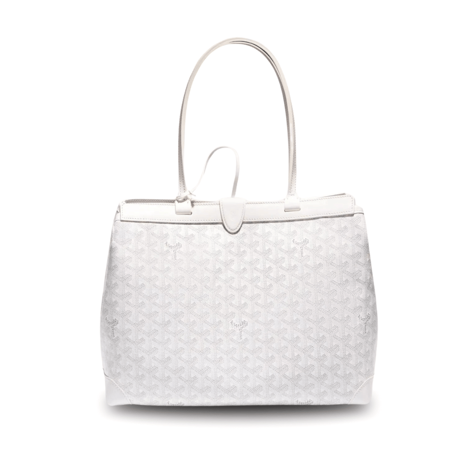 Goyard Bellechasse Biaude Pm Bag 36 Cm White Goyardine Canvas And Calfskin Trim view 2