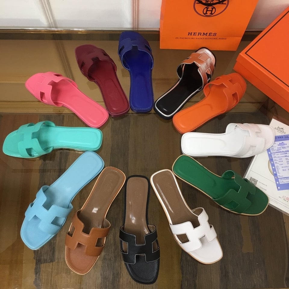 Hermes Slippers Flat Oran Full White H202272Z 2V350 view 4