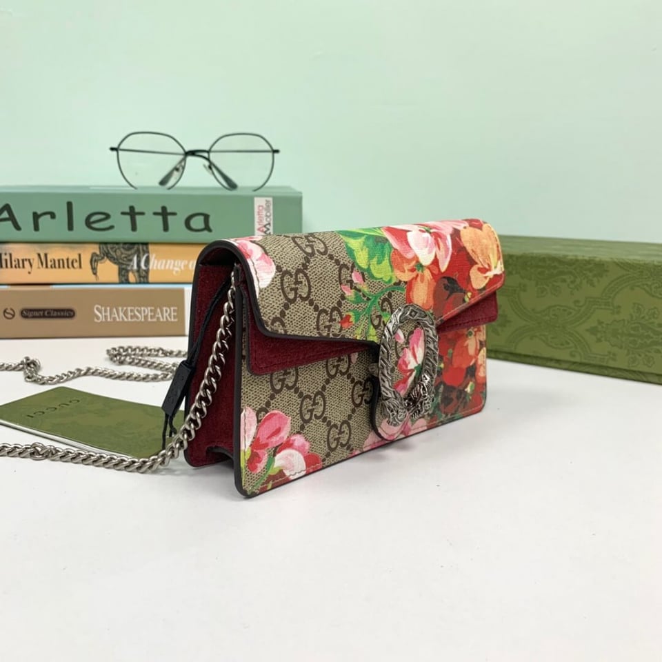 Gucci Dionysus GG Blooms Super Mini Bag Red view 6