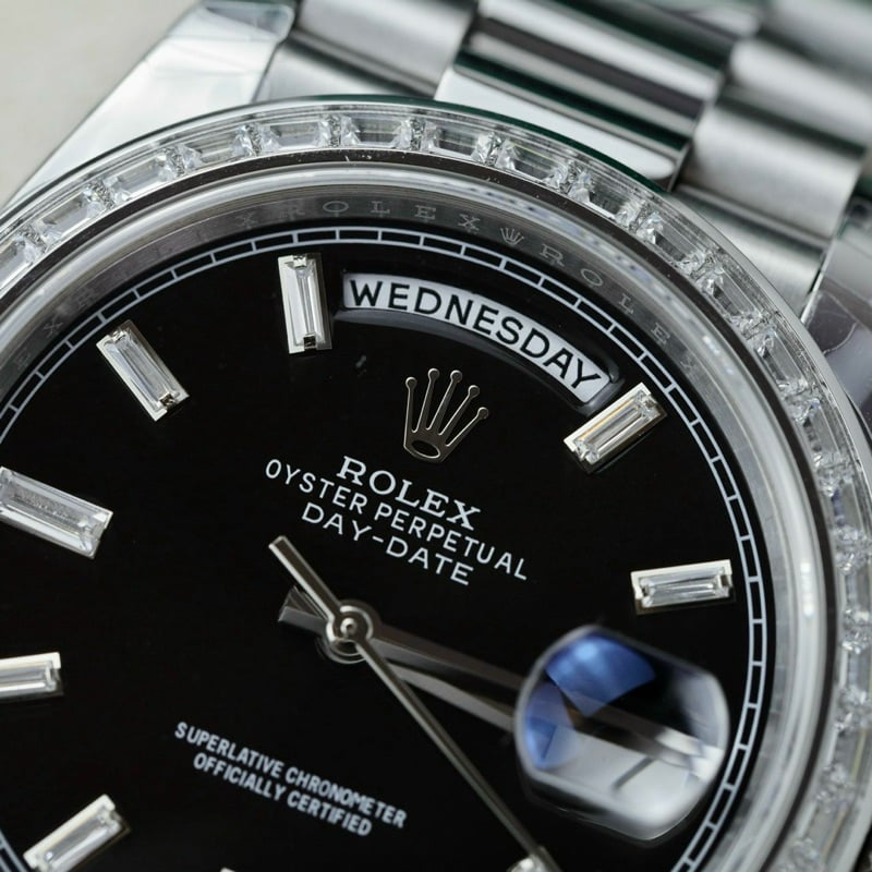 [Superclone] Rolex Day-Date 40mm Bright Black Dial President 228396TBR view 4