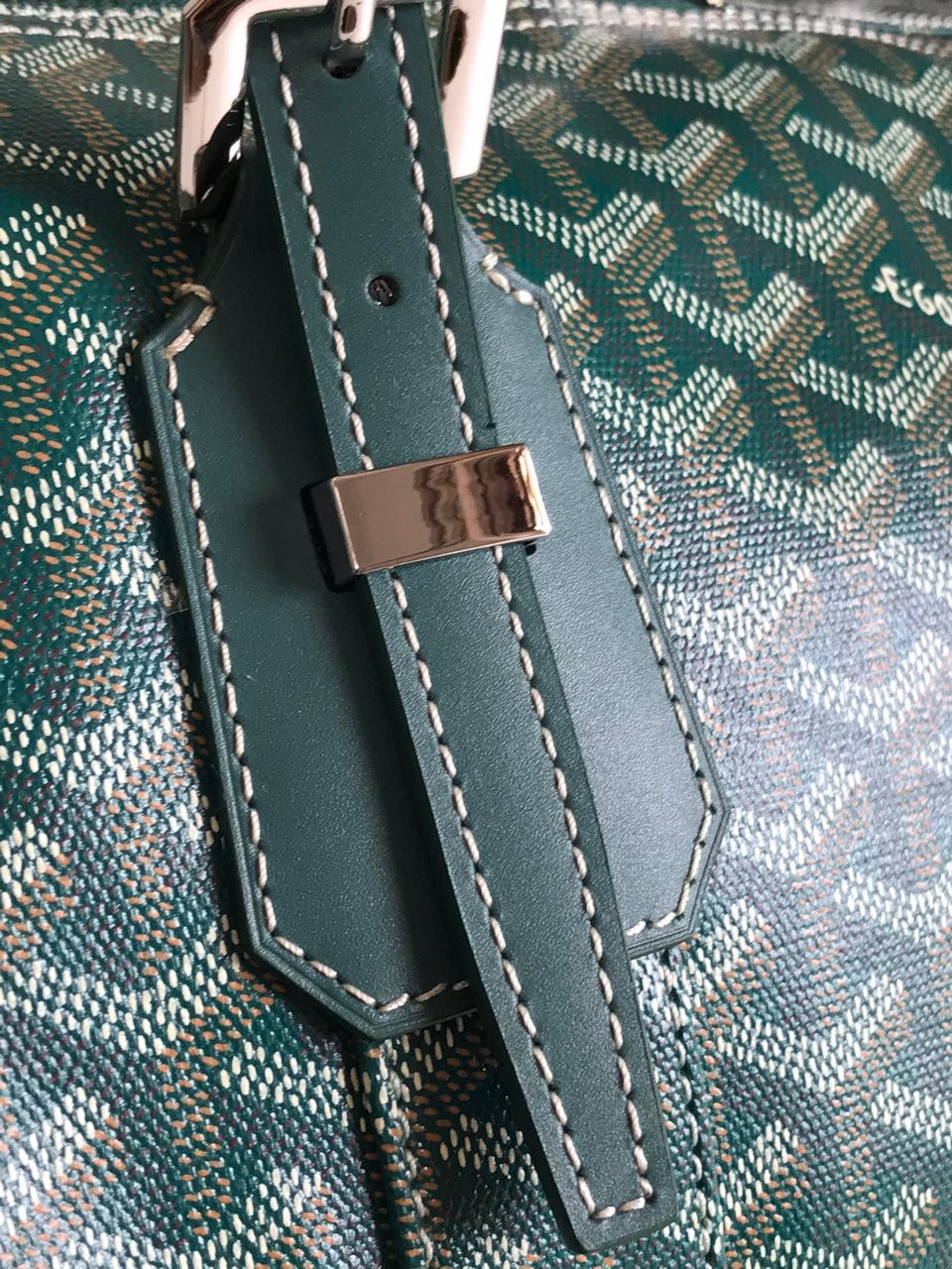 Goyard Boston 50cm Bag Green Goyardine Canvas And Calfskin Trim view 8
