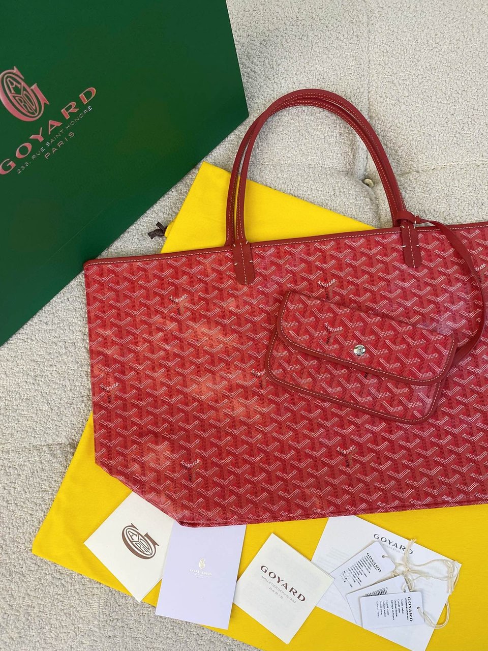 Goyard Saint Louis Gm 40Cm Red Canvas view 3