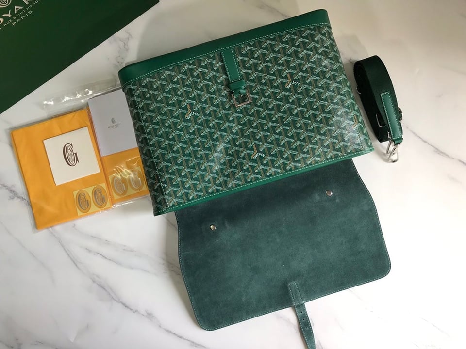 Goyard Citadin Bag 38Cm Green Canvas view 10