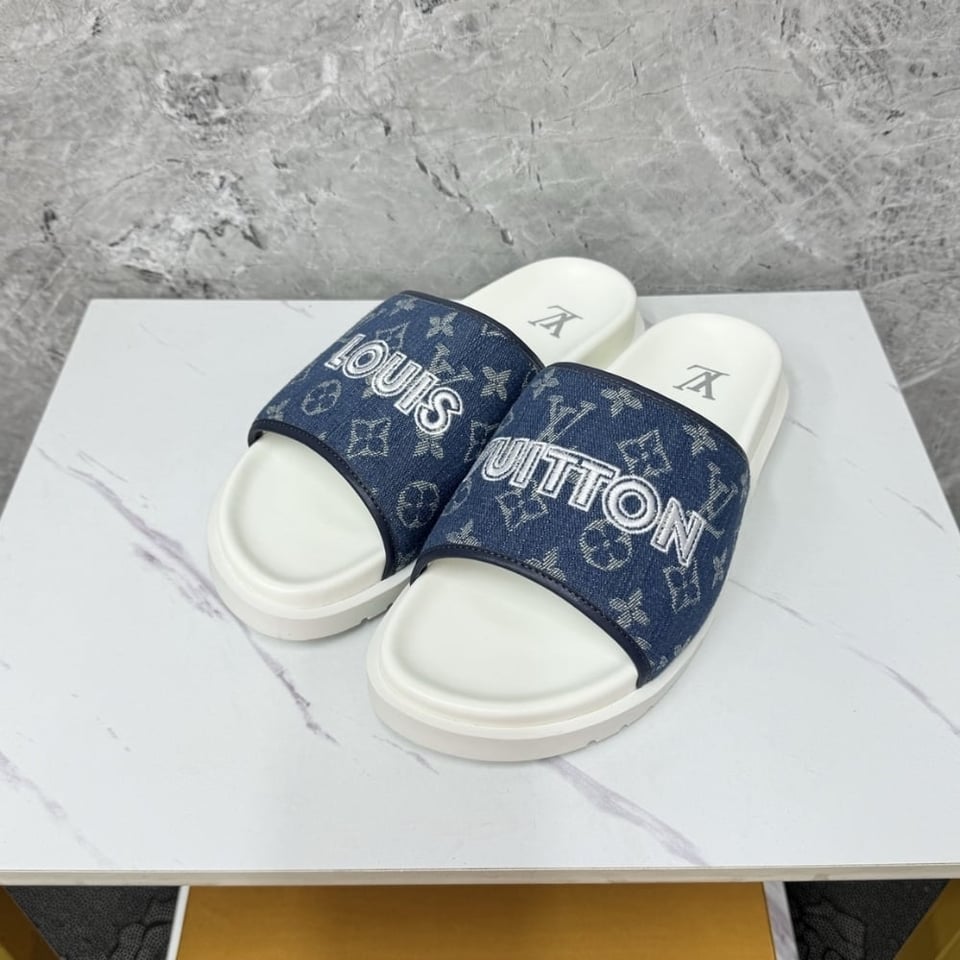 Louis Vuitton Miami Mule Denim Blue view 3