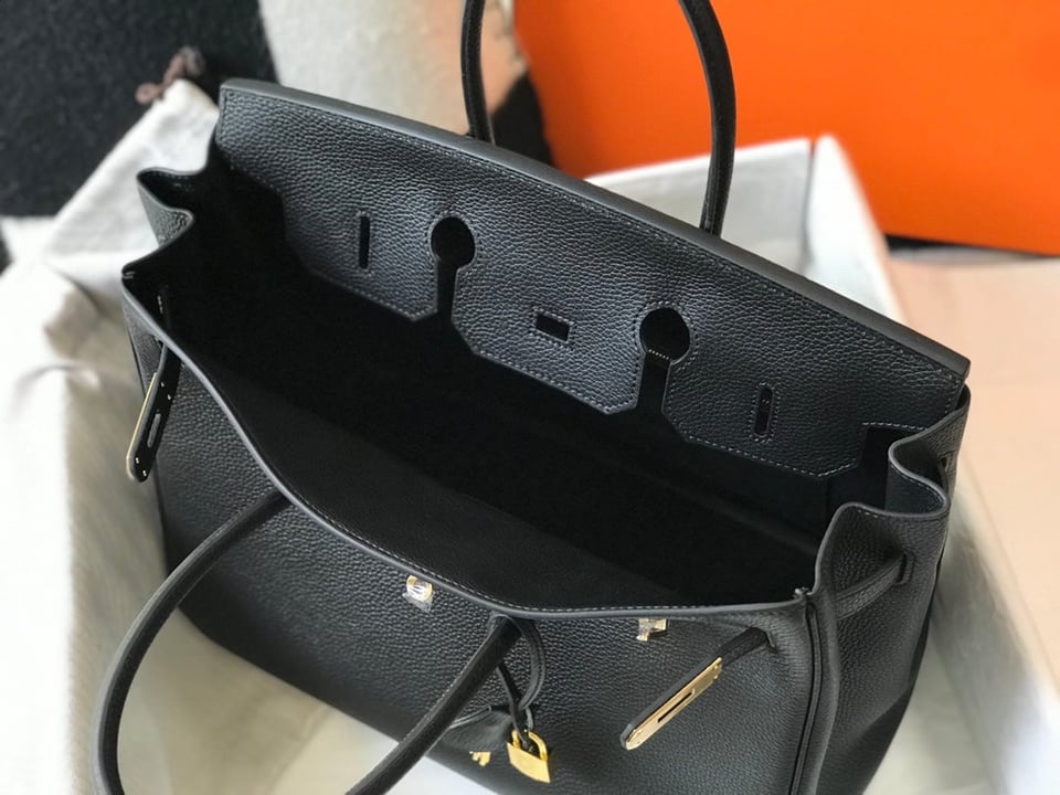 Hermes Birkin 30Cm Black Togo Leather Gold Hardware view 6