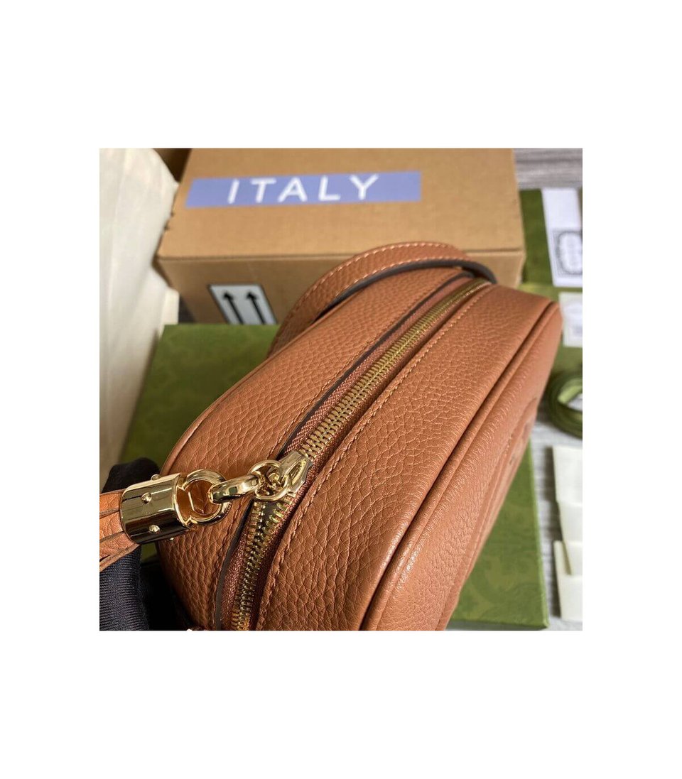 Gucci Soho Small Leather Disco Bag Brown view 11